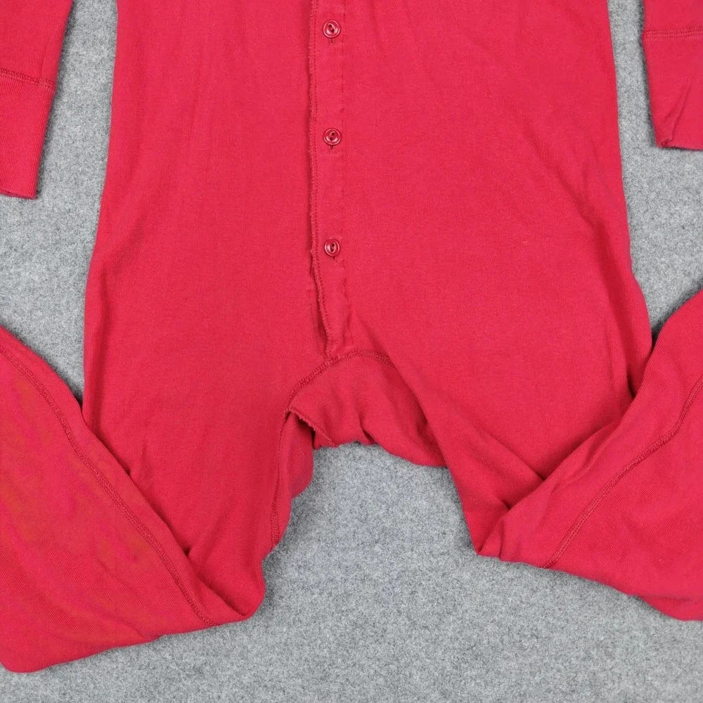 Carhartt Long Johns Mens Large Red Cotton K12 Thermal Union Suit USA Underwear